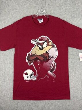 Warner Bros. Men's Maroon Taz Football Graphic Tee